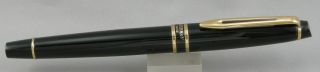 Waterman Expert II Black & Gold Fountain Pen - 2000 ' s - M Nib - France 2