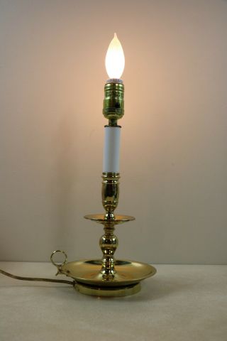 Baldwin Brass Candlestick Lamp Colonial Williamsburg Style 13 "