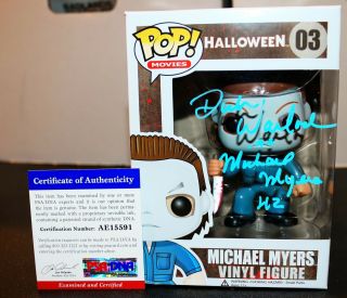 Dick Warlock Autograph Halloween 2 Signed 03 Funko Pop Michael Myers Psa Jsa