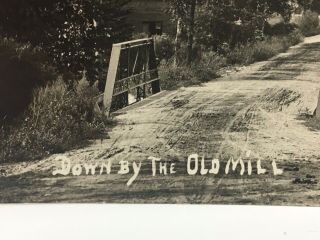 RPPC Postcard Lawrence Michigan - Down By The Old Mill - Unposted 3