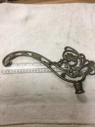 Vintage Floor Lamp Bridge Arm Part Brass Plated