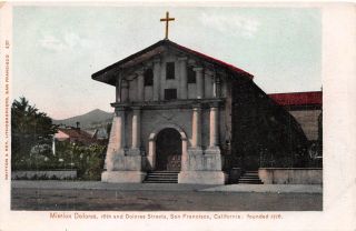 C22 - 3920,  Mission Dolores,  San Francisco,  Ca. ,  Antique Postcard,
