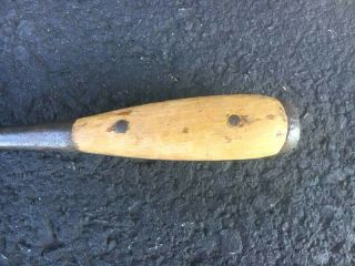 Vintage Antique Irwin Flat Head Screwdriver with Inlaid Wood Handle 14 