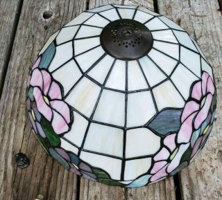 Vintage Tiffany Style Florial Stained Glass Lamp Shade
