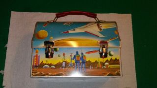 Rare Lunch Box American Thermos Dome Top Outer Space