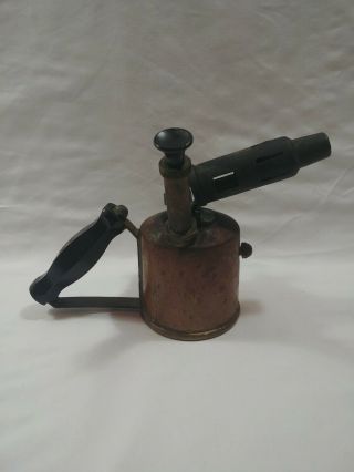 Vintage Rm Brass Blow Torch Lamp Paraffin 2034 Industrial Tools