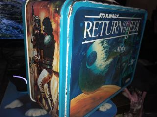 vintage Star Wars metal lunch box.  NO thermos rare Return of Jedi 1983 2