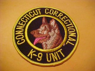 Connecticut State Corrections K - 9 Police Patch Shoulder Size 4 X 4