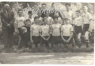 Photo 1960s Football Team Guys Champs Boys Athletes Sport Ussr Vintage