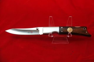 Al Mar Gun Stock Folding Knife With Holster Rare Seki Japan