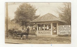 Minasota Rare Real Estate Office 1913 Power Line Horse And Carriage