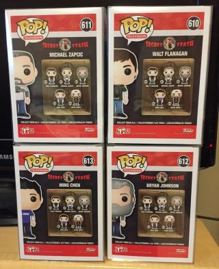 Funko Pop Comic Book Men Limited Edition Autographed Set of 4 (in protectors) 3