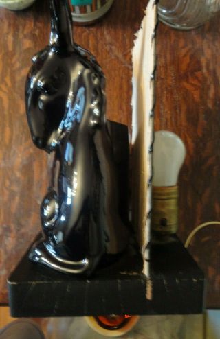 VINTAGE TV LAMP 1950 ' S PLANTER DONKEY HORSE FIBERGLASS SHADE VGC 8