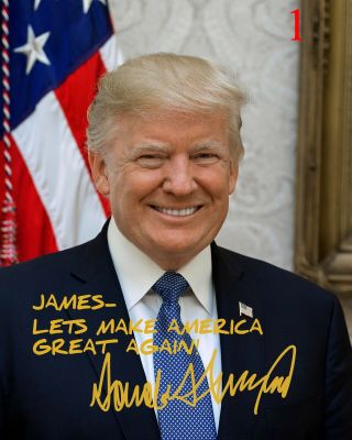 Personalized Donald Trump 8x10 Signed Photo Official Print Autographed Maga