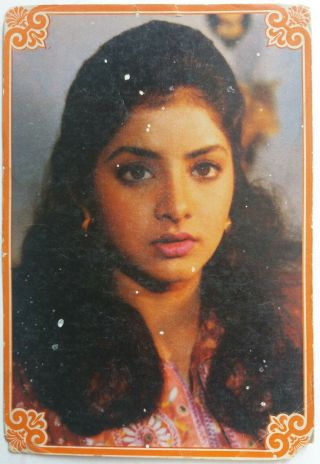 Bollywood Actor Rare Postcard India / Divya Bharti 11