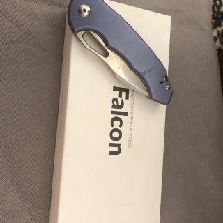 Massdrop X Ferrum Forge Falcon Blue Flipper Pocket Knife S35vn