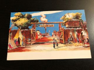 Postcard - - Disneyland - - Frontierland - - Artist Concept Entrance 1955 P11877 Indians
