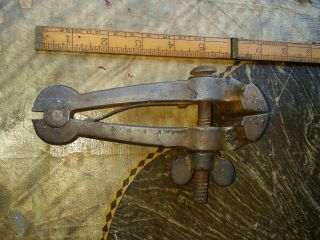 Antique Solid Cast Iron No.  6 Jeweler Blacksmith Hand Vise Old Heavy