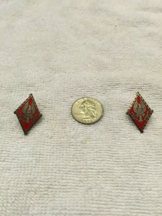 Set Of 2 Pi Beta Phi Lapel Pins Silver Plated Butterfly Clutch Back Rare