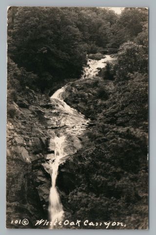 White Oak Canyon Rppc Blue Ridge Np Virginia—rare Shenandoah Vintage Photo 1940s