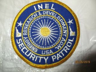 Idaho National Labs Security Patrol Patch Energy Reserch Developement Adm Inel