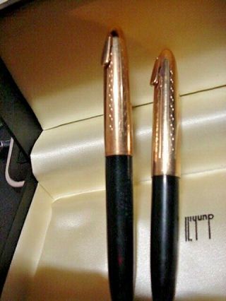 Vintage Sheaffer’s Fountain Pen And Mechanical Pencil 1750 14k Gold Nib Usa Set