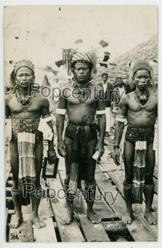 Postcards RPPC Malaya Singapore 1938 Dayak Chief Princess Borneo 9 Photos Album 3