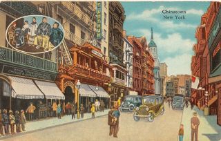 C22 - 3188,  Chinatown,  York City.  Postcard.