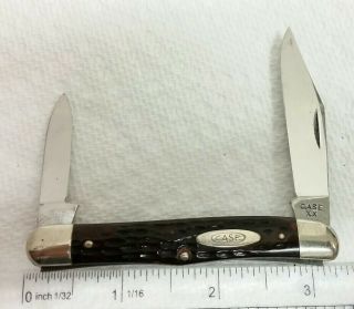 Case Xx 6208 Half Whittler Knife,  1940 - 1964 Jigged Brown Bone Handles