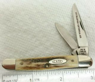Case Xx 52027 Bradford Centennial Jack Knife,  1979,  Burnt Deer Stag Handles