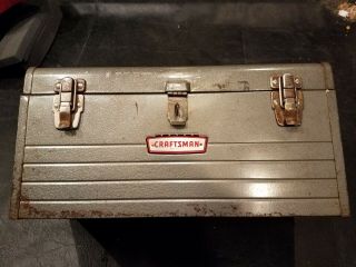 Vintage Craftsman ' Crown - logo ' 6500 toolbox w.  carry tray. 3