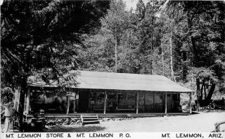 1940s Mt Lemmon Arizona Store Post Office Rppc Photo Postcard Western 6895