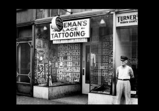 Vintage 1940 Tattoo Parlor Photo Tattoo Shop York Art Artist Ink Shop