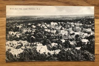 Upper Montclair,  Nj Jersey 1910 Postcard Birdseye View Of Town