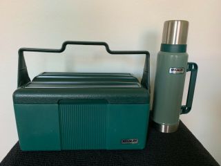 Vintage Aladdin Stanley Thermos/ Cooler Lunch Box Combo Set Ex.  Cond,