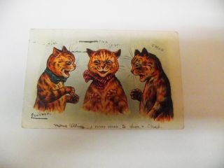 Louis Wain Cats 1907 Postcard " A Funny Story " Undivided Faulkner Series 374c