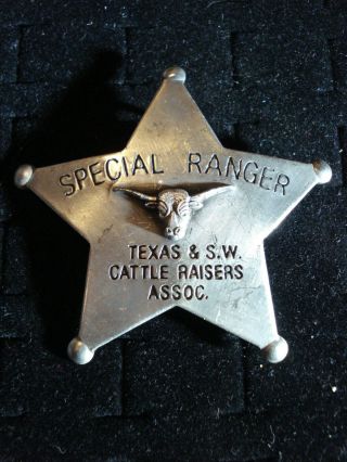 Special Cattle Ranger Railroad Western Badge Of The Old West Pin 47