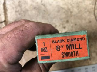 MACHINIST TOOL LATHE MILL Black Diamond Nicholson SMOOTH MILL Files 8 