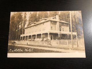 1910 Rppc Photo Postcard - Carlotta - California - - Carlotta Hotel - Photo By E Garrett