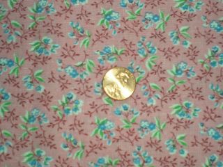Tiny FLORAL on PINK Full Vtg FEEDSACK Quilt Sewing DollClothes Craft Fabric 2