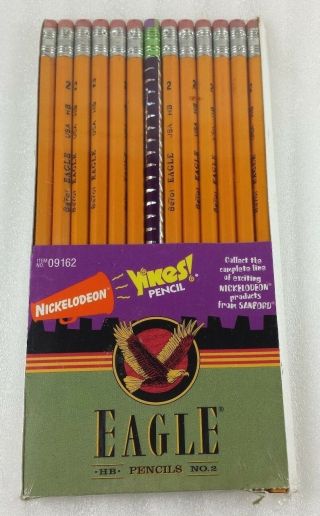 Vintage Berol Eagle Nickelodeon Yikes Pencil Pack No.  2 Hb 09162