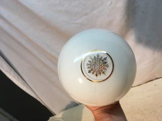Vintage Mid Century Frosted White Globe Light Shade 5.  5in diameter 2