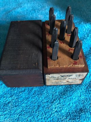 Antique Vintage Millers Falls 1550 Steel Numbers 1/8 " Stamp Punch Set Tool Kit