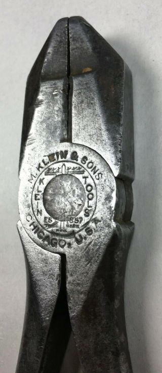 Vintage M.  Klein & Sons Tools Lineman ' s Pliers Tool 8 - 1/2 