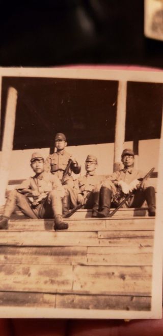 Wwii Japanese Photo Of Japanese Soldiers With Swords