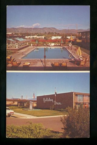 Holiday Inn Motel Hotel Postcard Colorado Co Golden Denver West Pool Mountains