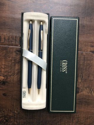Cross Century Blue Pen & Pencil Set 240105 Bp/mp 0.  5
