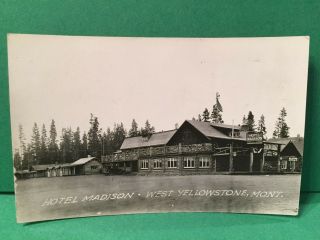Rppc Hotel Madison West Yellowstone Montana Mt Postcard Id 1178