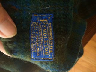 Vintage Pendleton Virgin Wool Blanket 60 X 48 