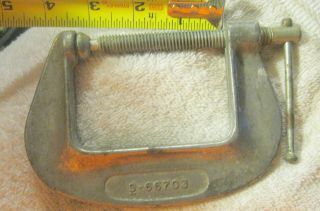 Vintage Metal C Clamp Usa 9 - 66703 Old Tool,  Wood